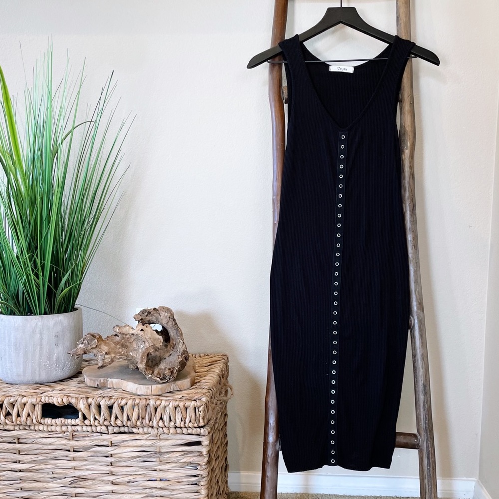 Black Fitted Midi Dress
